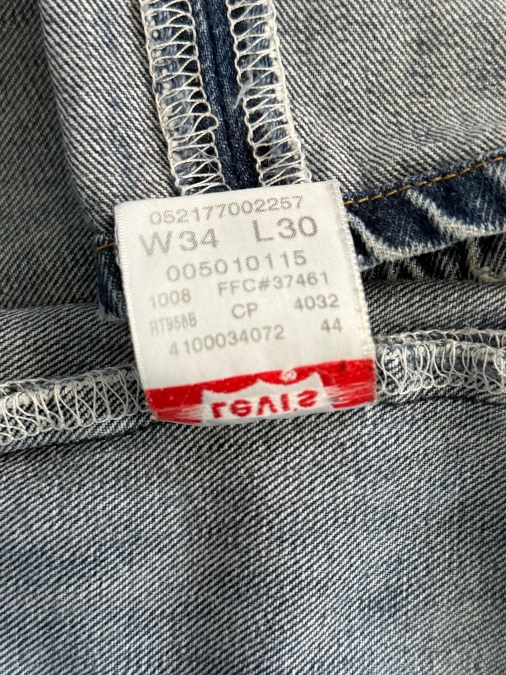 Y2K Levi's Button Fly Straight-Leg Authenticly Distressed Soft Blue Denim Jean
